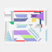 幾何学的アートプリントフリースブランケット フリースブランケット (正面(横))