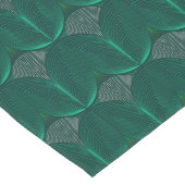 幾何学的アールデコエメラルドフラワー ロングテーブルランナー (コーナー)