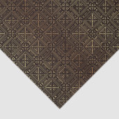 幾何学的アールデコパターン |黒い金ゴールド 薄葉紙 (詳細)