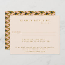 幾何学的アールデコブラック金ゴールド結婚赤面