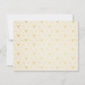 幾何学的アールデコ結婚の詳細エンクロージャカード 招待状 (裏面)