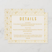 幾何学的アールデコ結婚の詳細エンクロージャカード 招待状 (正面/裏面)