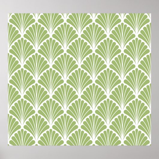 幾何学的アールデコ、シームレスなパターン ポスター (正面)