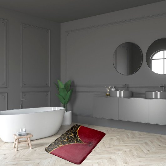 幾何学的アールデコ バスマット