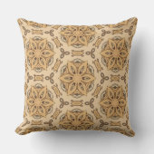 幾何学的アールヌーボーフローラルパターン クッション (正面)