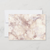 幾何学的ウェディング出欠 | 金ゴールドフェイク大理石 出欠カード (裏面)