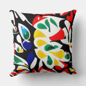 幾何学的ウォータードロップアート | はっきりしたカラフルデザイン クッション (裏面)