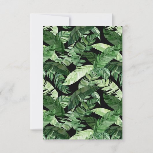 幾何学的エキゾチック結婚森林 出欠カード (裏面)