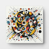 幾何学的エネルギーバースト – 抽象芸術円アート フォトプラーク (正面)
