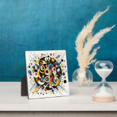 幾何学的エネルギーバースト – 抽象芸術円アート フォトプラーク (インサイチュ)