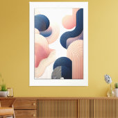 幾何学的エレガンスの抽象芸術・アート キャンバスプリント (インサイチュ (リビング))