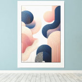 幾何学的エレガンスの抽象芸術・アート キャンバスプリント (インサイチュ (ウッドフロア))