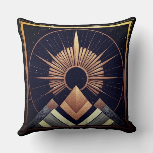 幾何学的エレガンスコットン クッション (裏面)