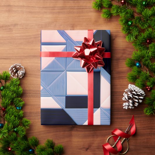 幾何学的エレガンスラッピング紙 ラッピングペーパー (クリスマスギフト)