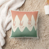 幾何学的エレガンス葉付き角枕 クッション (ブランケット)