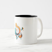 幾何学的エレガンス ツートーンマグカップ (正面右)