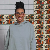 幾何学的エレガンス – 抽象芸術モザイクセラミックタイル タイル