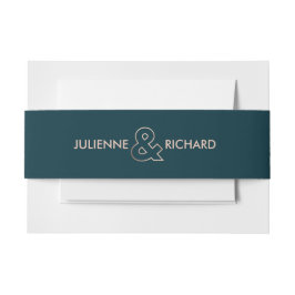 幾何学的エレガントバラ金ゴールド結婚 招待状ベリーバンド