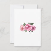 幾何学的エレガントピンクローズ安全対策 サンキューカード (裏面)