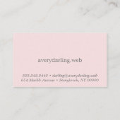 幾何学的エレガントピンク&グレー大理石プロフェッショナル 名刺 (裏面)