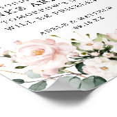 幾何学的エレガント形状ピンク赤面開いたバー記号 ポスター (角)