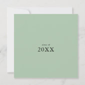 幾何学的エレガント金ゴールド緑化卒業パーティー 招待状 (裏面)