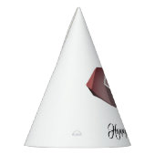 幾何学的エレファントヘッド誕生日 パーティーハット (左)