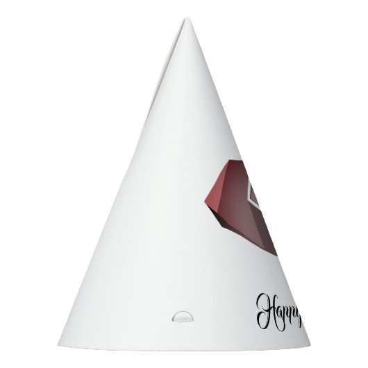 幾何学的エレファントヘッド誕生日 パーティーハット (左)