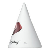 幾何学的エレファントヘッド誕生日 パーティーハット (右)