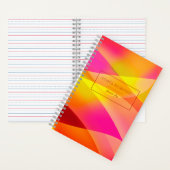 幾何学的オレンジ色のミニマル先生プランナー名 ノートブック (内側)