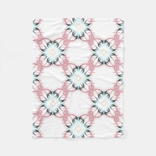 幾何学的オーナメント。 フリースブランケット (正面)