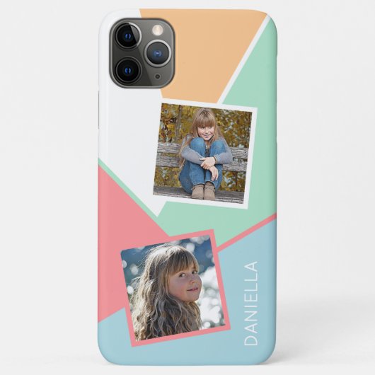 幾何学的カスタムモザイク模様の家族写真 Case-Mate iPhoneケース (裏面)