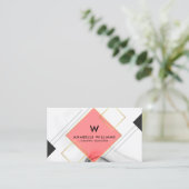 幾何学的カッコいいモノグラム 名刺 (スタンド正面)