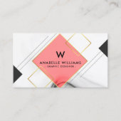 幾何学的カッコいいモノグラム 名刺 (正面)