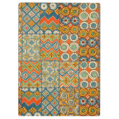 幾何学的カラフルアンティークエジプトグラフィックアート クリップボード (裏面)