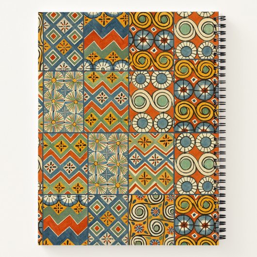 幾何学的カラフルアンティークエジプトグラフィックアート ノートブック (裏面)