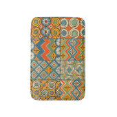 幾何学的カラフルアンティークエジプトグラフィックアート バスマット (正面縦)