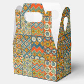 幾何学的カラフルアンティークエジプトグラフィックアート フェイバーボックス (オープン)