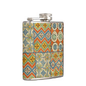 幾何学的カラフルアンティークエジプトグラフィックアート フラスク (右)