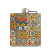幾何学的カラフルアンティークエジプトグラフィックアート フラスク (裏面)