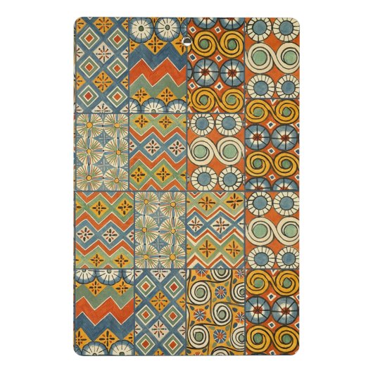 幾何学的カラフルアンティークエジプトグラフィックアート ミニクリップボード (裏面)