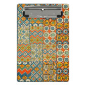 幾何学的カラフルアンティークエジプトグラフィックアート ミニクリップボード (正面)