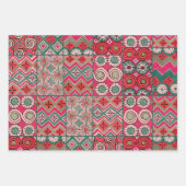 幾何学的カラフルアンティークエジプトグラフィックアート ラッピングペーパーシート (正面3)