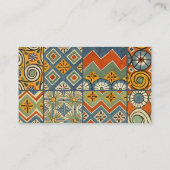 幾何学的カラフルアンティークエジプトグラフィックアート 名刺 (裏面)