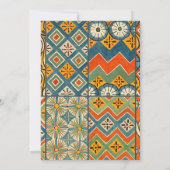 幾何学的カラフルアンティークエジプトグラフィックアート 招待状 (裏面)