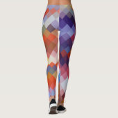 幾何学的カラフルダイヤモダンモンドのパター#11 レギンス (裏面)