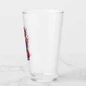 幾何学的カラフルデザイン タンブラーグラス (左)