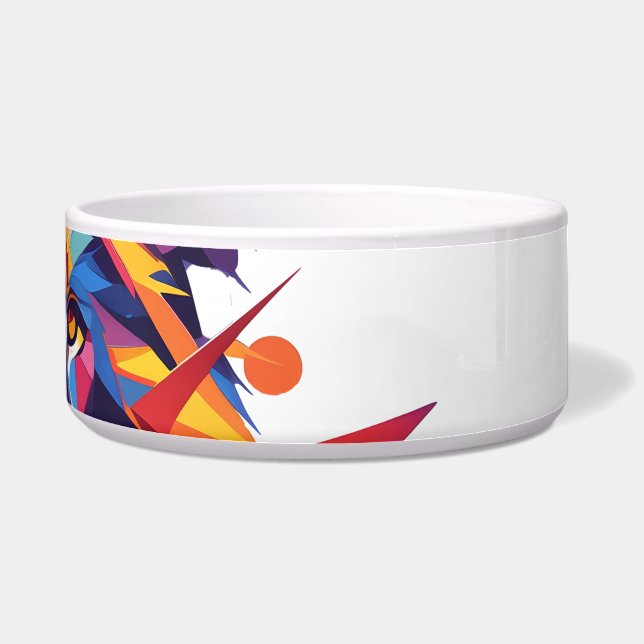 幾何学的カラフルデザイン ボウル (右)
