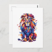 幾何学的カラフルデザイン ポストカード (正面/裏面)