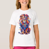 幾何学的カラフルデザイン Tシャツ (正面)